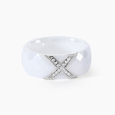 Bague Ceramique X Argent Blanc - Bagues Femme | Histoire d’Or